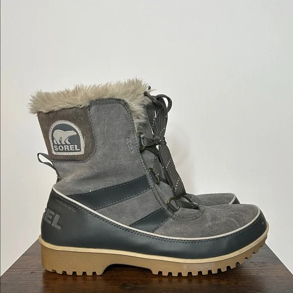 Sorel Tivoli II Quarry Gray Waterproof Short Boots Size 10 - Picture 6 of 11